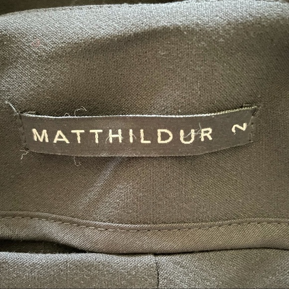 Matthildur Handmade High Rise Black Wide Leg Pants Medium - Picture 13 of 16